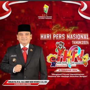 Pj. Gubernur Sultra Beri Ucapan Hari Pers Nasional 2024, Ini Harapannya