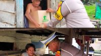 Peduli Kaum Dhuafa, Kasat Lantas Polres Bone Datangi Kakek dan Nenek