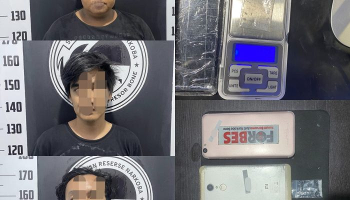 Polres Bone Bongkar Kasus Narkoba, Tiga Terduga Termasuk Seorang Ibu Rumah Tangga