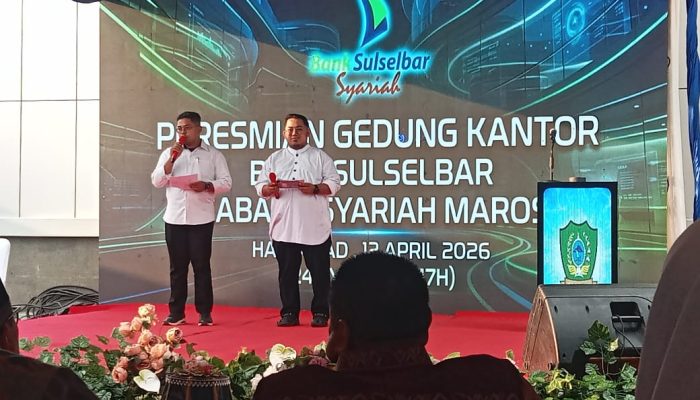 Gedung Kantor Bank Sulselbar Cabang Syariah Maros Telah Di Resmikan