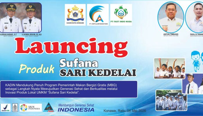 Kadin Sultra Luncurkan Sufana Sari Kedelai di Konawe, Dukung Program Makan Bergizi Gratis