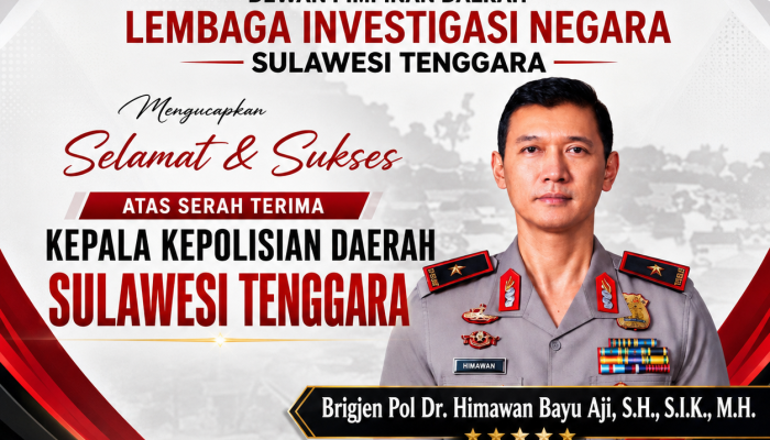 Adyansyah Ketua DPD LIN Sultra  Ucapkan Selamat Bertugas  Kapolda Sultra Brigjen Pol Dr. Himawan Bayu Aji, S.H., S.I.K., M.H