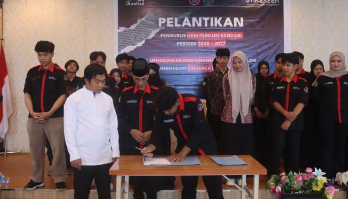 UKM Pers UM Kendari Resmi Lantik Pengurus Periode 2026–2027, Teguhkan Independensi di Tengah Dinamika Kepentingan
