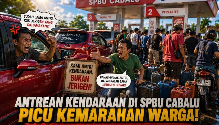 SPBU Diduga Anak Emaskan Jerigen, Pengendara Ngamuk