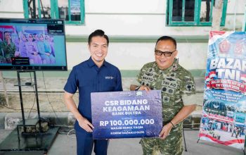 Sambut HUT ke-81 TNI, Bank Sultra Serahkan Bantuan CSR Pembangunan Masjid dan Beasiswa untuk Anak Prajurit Korem 143/HO