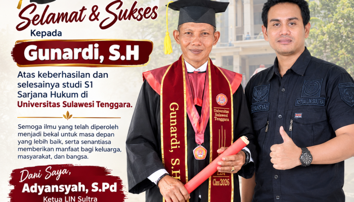 Gunardi, S.H., Wujudkan Mimpi Menjadi Sarjana Hukum di Usia Dewasa