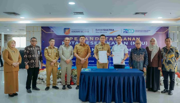 Perkuat Sistem Keuangan Digital, Pemkab Konsel dan Bank Sultra Sepakati Implementasi KKPD